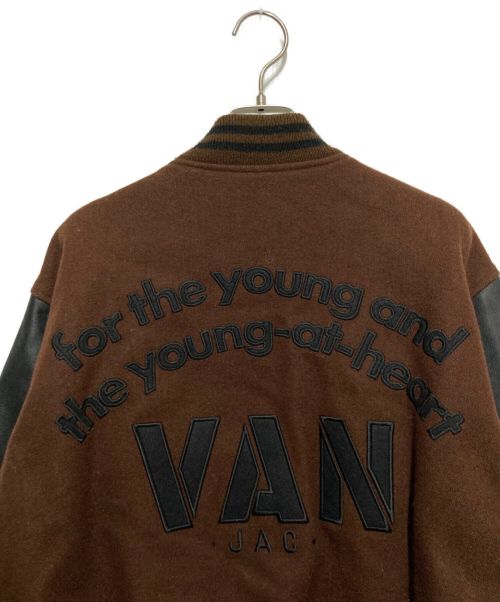 VAN（ヴァン）VAN (ヴァン) レザー切替スタジャン　JW-10606 ブラウン サイズ:Ⅿの古着・服飾アイテム