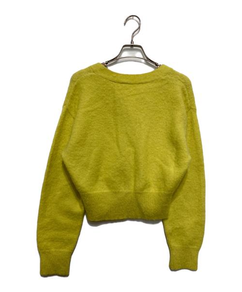 CELFORD（セルフォード）CELFORD (セルフォード) ビジュー釦モヘアカーディガン イエロー サイズ:Fの古着・服飾アイテム