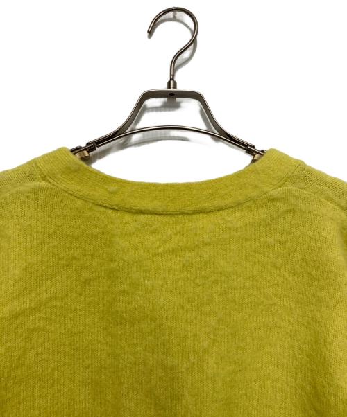 CELFORD（セルフォード）CELFORD (セルフォード) ビジュー釦モヘアカーディガン イエロー サイズ:Fの古着・服飾アイテム