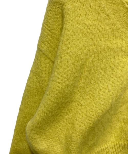 CELFORD（セルフォード）CELFORD (セルフォード) ビジュー釦モヘアカーディガン イエロー サイズ:Fの古着・服飾アイテム