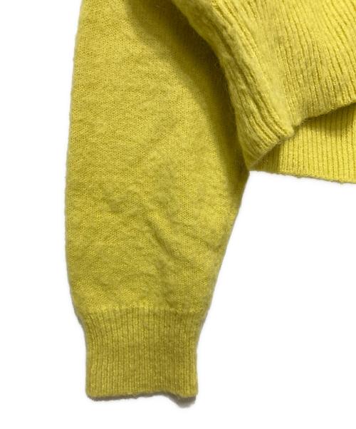 CELFORD（セルフォード）CELFORD (セルフォード) ビジュー釦モヘアカーディガン イエロー サイズ:Fの古着・服飾アイテム