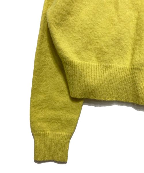 CELFORD（セルフォード）CELFORD (セルフォード) ビジュー釦モヘアカーディガン イエロー サイズ:Fの古着・服飾アイテム