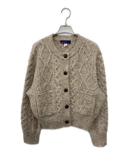 Sea Room lynn（シールームリン）Sea Room Lynn (シールームリン) ブリテッシュウールニットカーディガン ベージュ サイズ:Freeの古着・服飾アイテム