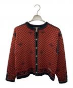 DALE OF NORWAYダーレ オブ ノルウェイ）の古着「総柄カーディガン」｜オレンジ