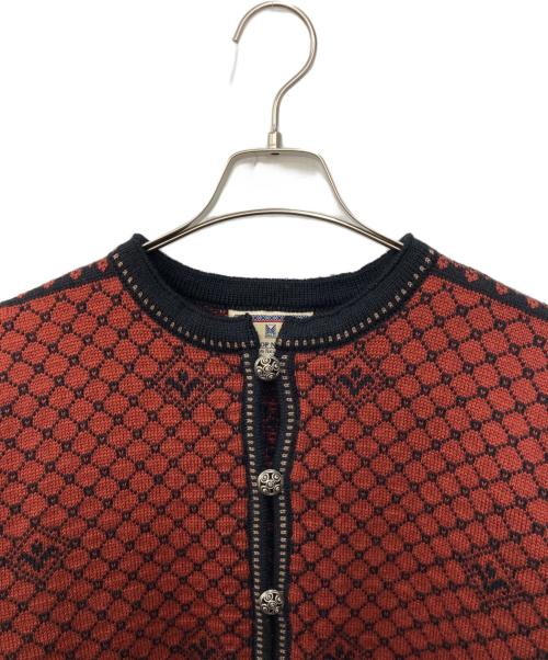 DALE OF NORWAY（ダーレ オブ ノルウェイ）DALE OF NORWAY (ダーレ オブ ノルウェイ) 総柄カーディガン オレンジ サイズ:不明の古着・服飾アイテム