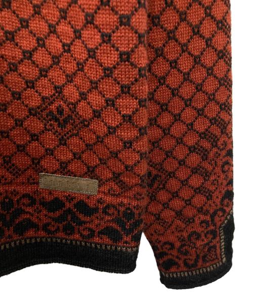 DALE OF NORWAY（ダーレ オブ ノルウェイ）DALE OF NORWAY (ダーレ オブ ノルウェイ) 総柄カーディガン オレンジ サイズ:不明の古着・服飾アイテム