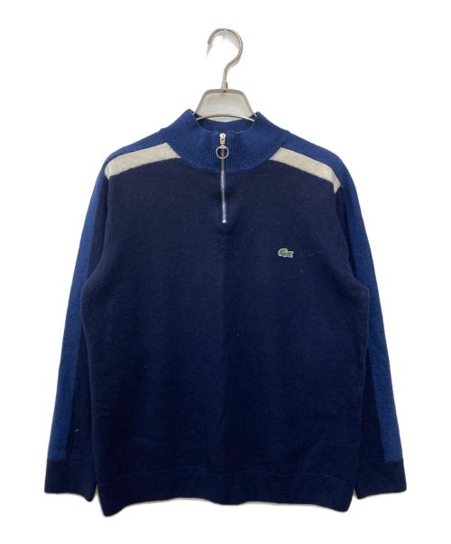 LACOSTE（ラコステ）LACOSTE (ラコステ) メリノウールハーフジップニット ネイビー サイズ:XLの古着・服飾アイテム
