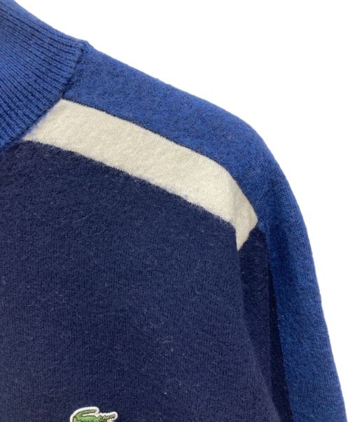 LACOSTE（ラコステ）LACOSTE (ラコステ) メリノウールハーフジップニット ネイビー サイズ:XLの古着・服飾アイテム