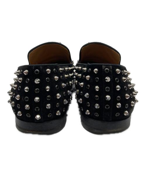 Christian Louboutin（クリスチャン・ルブタン）Christian Louboutin (クリスチャン・ルブタン) ROLLERBOY SPIKES RINGSTRASS FLAT VEAU ブラック サイズ:43　1/2の古着・服飾アイテム