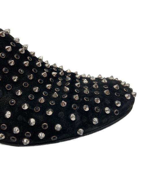 Christian Louboutin（クリスチャン・ルブタン）Christian Louboutin (クリスチャン・ルブタン) ROLLERBOY SPIKES RINGSTRASS FLAT VEAU ブラック サイズ:43　1/2の古着・服飾アイテム