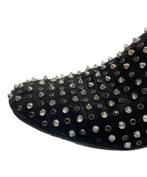 Christian Louboutin（クリスチャン・ルブタン）Christian Louboutin (クリスチャン・ルブタン) ROLLERBOY SPIKES RINGSTRASS FLAT VEAU ブラック サイズ:43　1/2の古着・服飾アイテム
