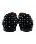中古・古着 Christian Louboutin (クリスチャン・ルブタン) ROLLERBOY SPIKES RINGSTRASS FLAT VEAU ブラック サイズ:43　1/2：7000円