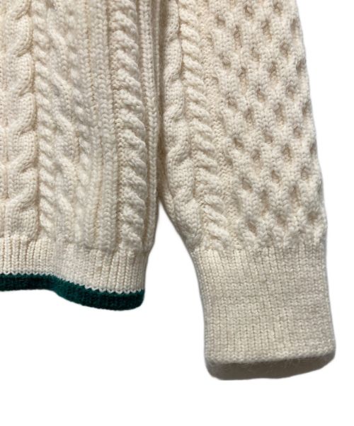 TAN（タン）TAN (タン) SPONDISH CABLE HALF ZIP NECK PULLOVER ベージュ サイズ:Fの古着・服飾アイテム