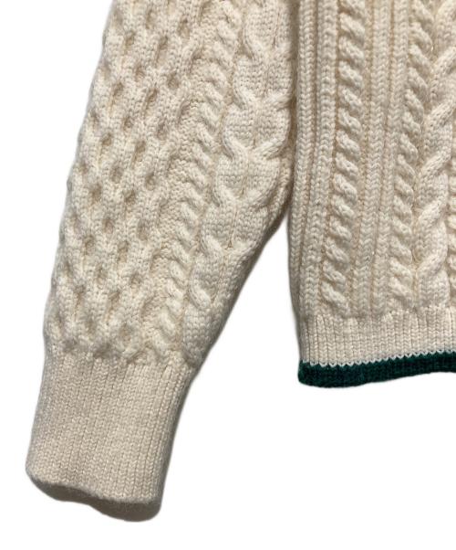 TAN（タン）TAN (タン) SPONDISH CABLE HALF ZIP NECK PULLOVER ベージュ サイズ:Fの古着・服飾アイテム