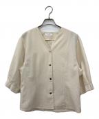 BEAUTY&YOUTHビューティーアンドユース）の古着「BY Vネックドルマンスリーブシャツ」｜ベージュ