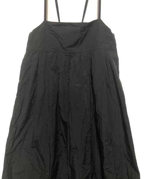 BEAUTY&YOUTH（ビューティーアンドユース）BEAUTY&YOUTH (ビューティーアンドユース) ナイロンコットン ギャザーキャミワンピース 23SS ブラック サイズ:Sの古着・服飾アイテム