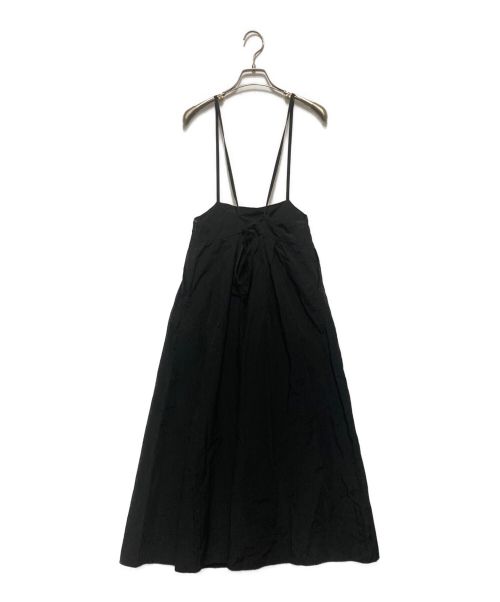 BEAUTY&YOUTH（ビューティーアンドユース）BEAUTY&YOUTH (ビューティーアンドユース) ナイロンコットン ギャザーキャミワンピース 23SS ブラック サイズ:Sの古着・服飾アイテム