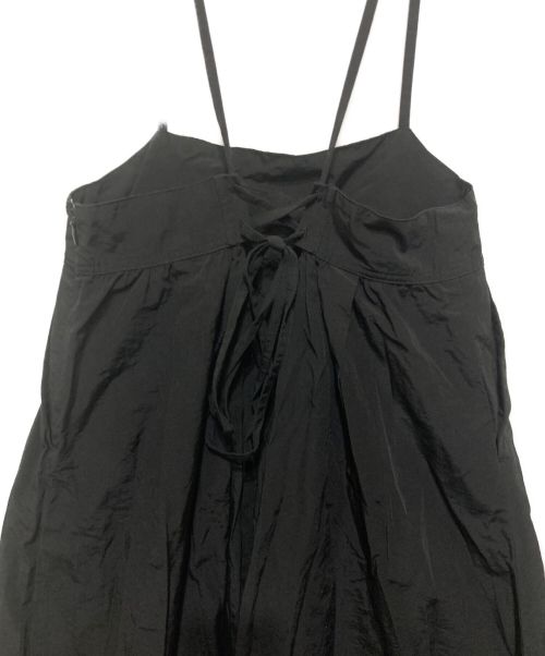 BEAUTY&YOUTH（ビューティーアンドユース）BEAUTY&YOUTH (ビューティーアンドユース) ナイロンコットン ギャザーキャミワンピース 23SS ブラック サイズ:Sの古着・服飾アイテム