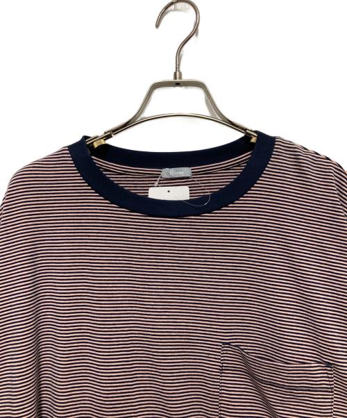 JOURNAL STANDARD relume（ジャーナルスタンダード レリューム）JOURNAL STANDARD relume (ジャーナルスタンダード レリューム) POWER ボーダー半袖Tシャツ ネイビー×ピンク サイズ:Lの古着・服飾アイテム