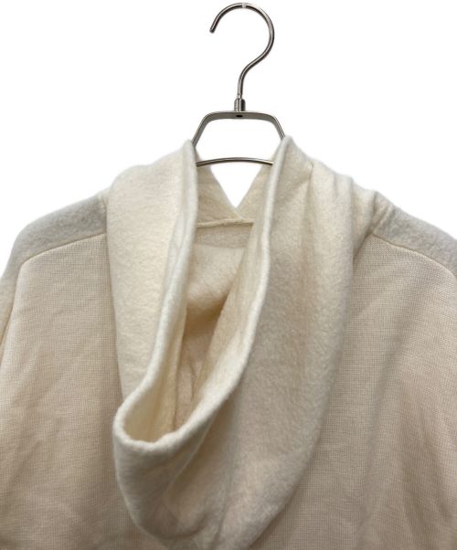 icB（アイシービー）icB (アイシービー) MILLED Wool ニットパーカー アイボリー サイズ:Sの古着・服飾アイテム
