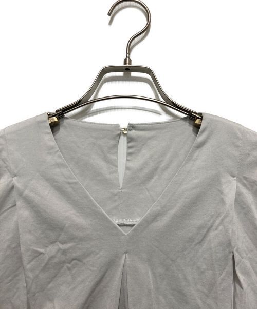 green label relaxing（グリーンレーベルリラクシング）green label relaxing (グリーンレーベルリラクシング) テンジク Vネック タック プルオーバー カットソー グレー サイズ:不明の古着・服飾アイテム