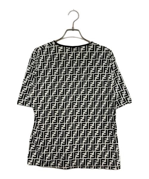 FENDI（フェンディ）FENDI (フェンディ) ズッカ柄Tシャツ ホワイト×ブラック サイズ:SIZE 38の古着・服飾アイテム