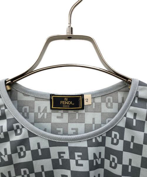 FENDI（フェンディ）FENDI (フェンディ) 総柄Tシャツ グリーン サイズ:SIZE42の古着・服飾アイテム
