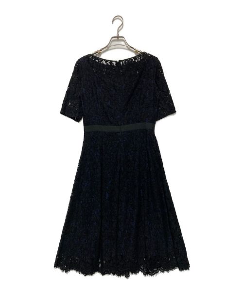 ANAYI（アナイ）ANAYI (アナイ) コードフラワーレースフレアワンピース ネイビー サイズ:SIZE38の古着・服飾アイテム