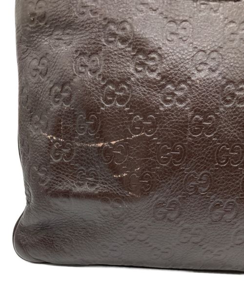 GUCCI（グッチ）GUCCI (グッチ) レザーショルダーバッグ　201538 ブラウンの古着・服飾アイテム
