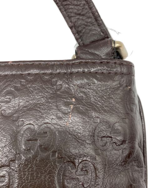 GUCCI（グッチ）GUCCI (グッチ) レザーショルダーバッグ　201538 ブラウンの古着・服飾アイテム