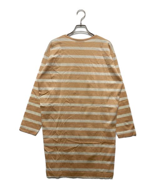 GUCCI（グッチ）GUCCI (グッチ) ボーダーカットソーワンピース ベージュ×ホワイト サイズ:Sの古着・服飾アイテム