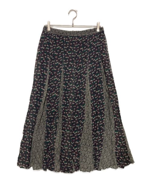 ne quittez pas（ヌキテパ）ne quittez pas (ヌキテパ) RAYON GGT FLOWER MIX SKIRT 010392870 ブラック サイズ:記載なし(実寸サイズをご参照ください)の古着・服飾アイテム