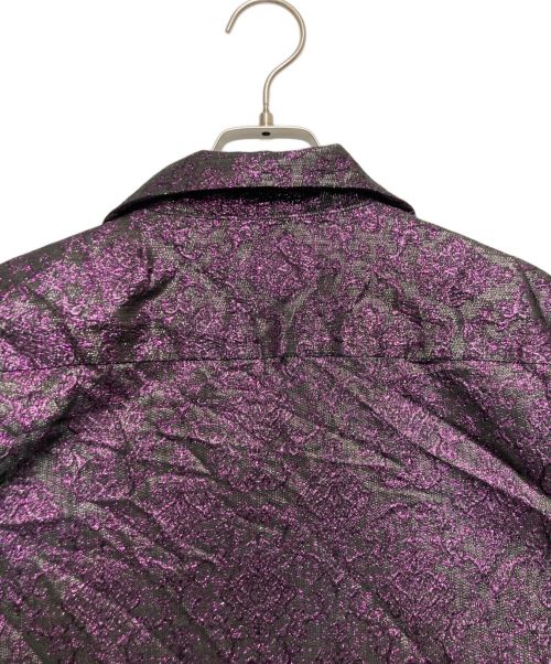 Needles（ニードルズ）Needles (ニードルズ) C.O.B Classic Shirt Poly Lame Da パープル サイズ:Sの古着・服飾アイテム