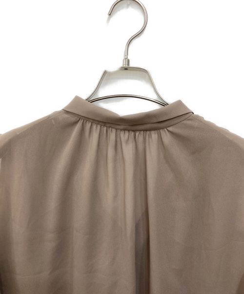 Noble（ノーブル）Noble (ノーブル) ノースリーブ 2WAYシアーボウタイブラウス ベージュ サイズ:Freeの古着・服飾アイテム