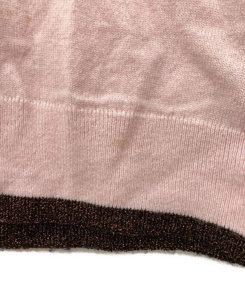 COACH（コーチ）COACH (コーチ) カシミヤ混カーディガン ピンク サイズ:Sの古着・服飾アイテム