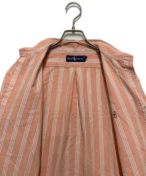 RALPH LAUREN（ラルフローレン）RALPH LAUREN (ラルフローレン) ストライプシャツ サーモンピンク サイズ:Lの古着・服飾アイテム
