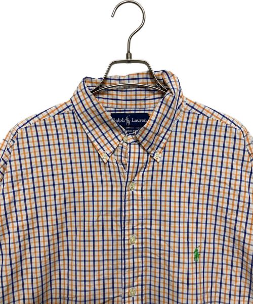 RALPH LAUREN（ラルフローレン）RALPH LAUREN (ラルフローレン) チェックシャツ オレンジ×ブルー サイズ:SIZE36の古着・服飾アイテム