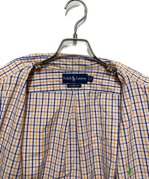 RALPH LAUREN（ラルフローレン）RALPH LAUREN (ラルフローレン) チェックシャツ オレンジ×ブルー サイズ:SIZE36の古着・服飾アイテム