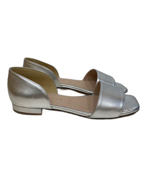 ESTNATION（エストネーション）ESTNATION (エストネーション) スクエアトゥフラットサンダル シルバー サイズ:36の古着・服飾アイテム