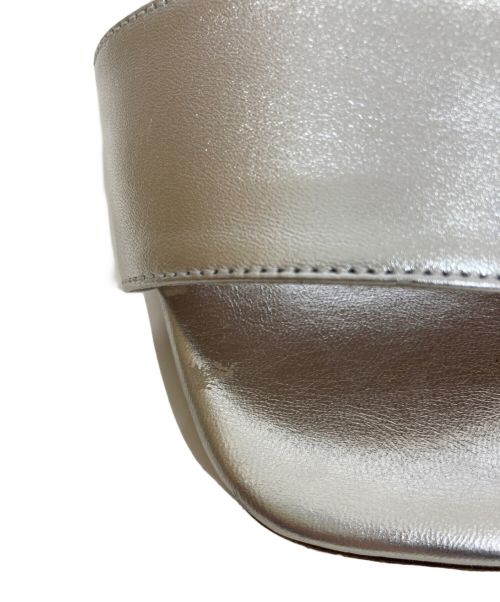 ESTNATION（エストネーション）ESTNATION (エストネーション) スクエアトゥフラットサンダル シルバー サイズ:36の古着・服飾アイテム