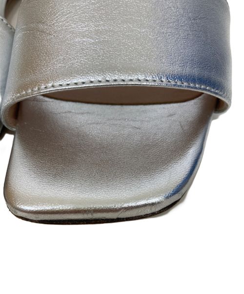 ESTNATION（エストネーション）ESTNATION (エストネーション) スクエアトゥフラットサンダル シルバー サイズ:36の古着・服飾アイテム