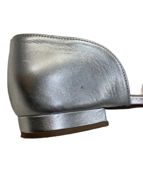 ESTNATION（エストネーション）ESTNATION (エストネーション) スクエアトゥフラットサンダル シルバー サイズ:36の古着・服飾アイテム