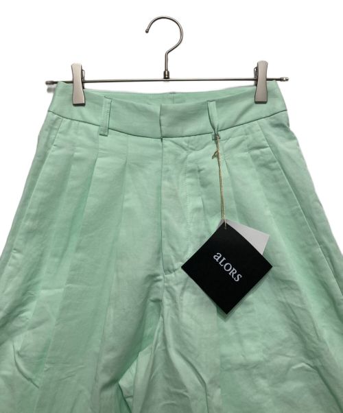 ALORS（アロー）ALORS (アロー) タックワイドパンツ ミント サイズ:SIZE1の古着・服飾アイテム