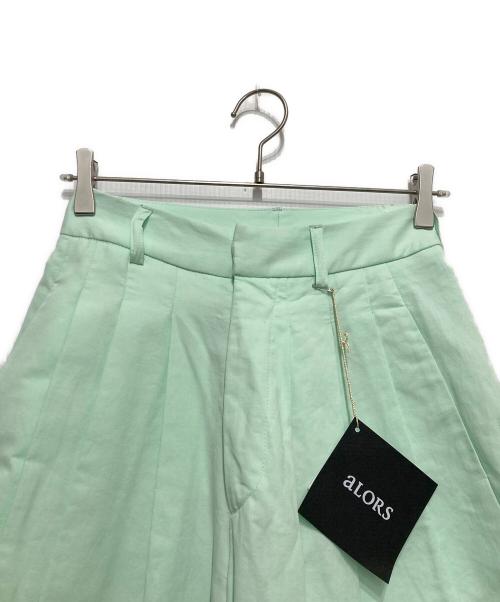 ALORS（アロー）ALORS (アロー) タックワイドパンツ ミント サイズ:SIZE1 未使用品の古着・服飾アイテム