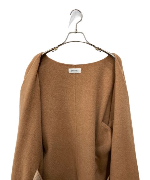 Snidel（スナイデル）Snidel (スナイデル) カシミヤ混リバーコート ブラウン サイズ:Freeの古着・服飾アイテム