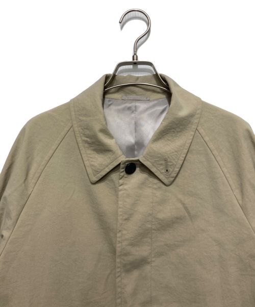 green label relaxing（グリーンレーベルリラクシング）green label relaxing (グリーンレーベルリラクシング) ナイロンオックスラグランスリーブステンカラーコート ベージュ サイズ:Ⅿの古着・服飾アイテム