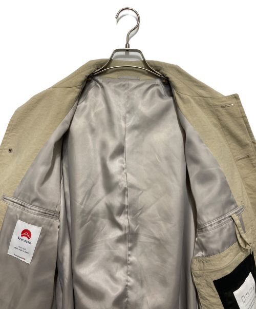 green label relaxing（グリーンレーベルリラクシング）green label relaxing (グリーンレーベルリラクシング) ナイロンオックスラグランスリーブステンカラーコート ベージュ サイズ:Ⅿの古着・服飾アイテム