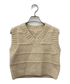 extreme cashmere ベージュ Vネック ニットベスト 中古・古着通販】extreme cashmere X (エクストリーム カシミア