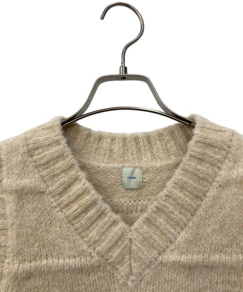 moose's（ムース）moose's (ムース) ニットソフトベスト ベージュ サイズ:Fの古着・服飾アイテム