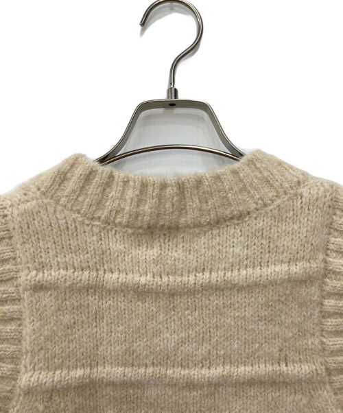 moose's（ムース）moose's (ムース) ニットソフトベスト ベージュ サイズ:Fの古着・服飾アイテム